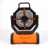 Camping Fan With LED Light  20000mAh Rechargeable Battery Operated Tent Fan With Dual Hang Hook  Remote Control Portable Electric Fan For Outdoor Fishing Picnic