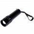 Camping  Flashlight Aluminum Alloy Mini Waterproof 3 mode Telescopic Zoom Focus Led Flashlight Black without battery