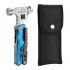Camping Hammer Multitool Survival Gear Portable High carbon Steel Safety Locking Compact Multi Tool For Outdoor Camping Accessories blue