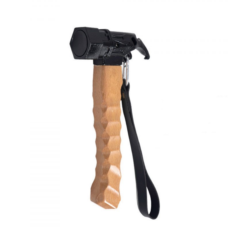 Camping Hammer Stainless Steel Head Outdoor Tool 8.4inch Wooden Beech Handle Mallet