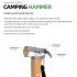 Camping Hammer Stainless Steel Head Outdoor Tool 8 4inch Wooden Beech Handle Mallet With Puller Tent Nails Hiking Backpack Supplies For Outdoor Hiking Camping S