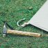Camping Hammer Tent Nail Puller Diamond shaped Beech Wood Handle Multifunctional Tool Hammer steel hammer