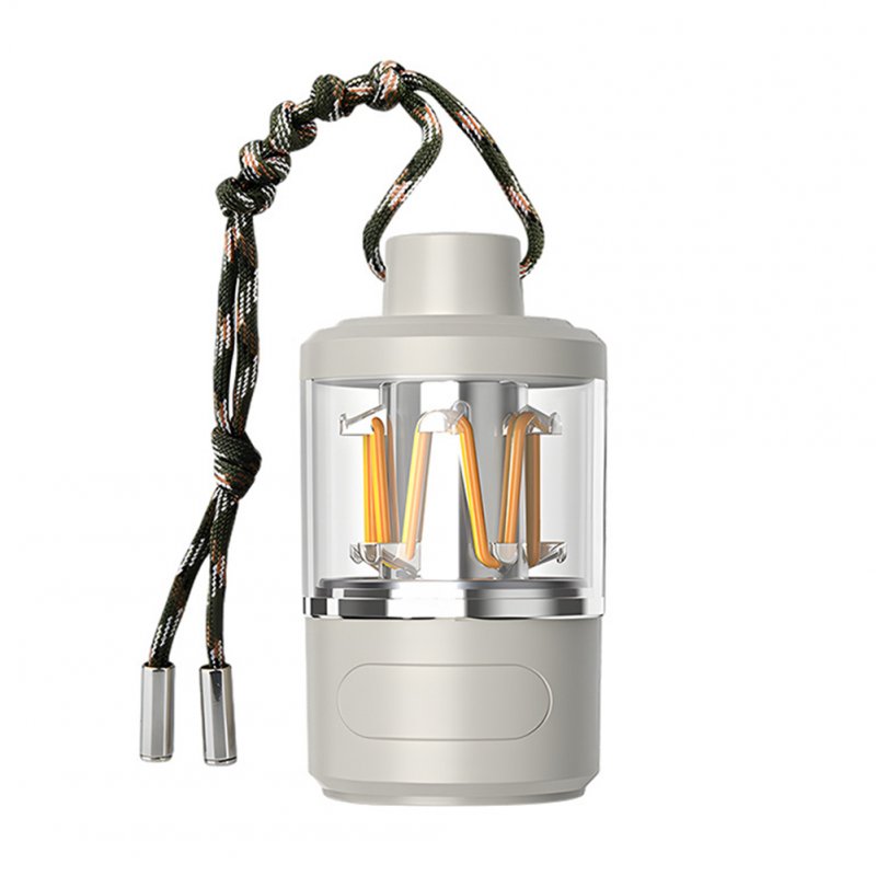 Camping Lantern Rechargeable Portable Camping Light TYPE-C Fast Charging LED Tent Lantern Flashlight For Camping Hiking Fishing Hurricane Emergency White