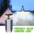Camping Led Flashlight  Solar Rechargeable Emergency Electric Torch  Powerful Portable Foldable Lighting Lamp For Outdoor Activities Solar model