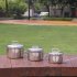 Camping Lunch Box Set  Camping Pans Containe  Camping Tableware Food Container Lunch Container Stainless Steel Round Lunch Box  For Student Food Cooking Camping