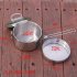Camping Lunch Box Set  Camping Pans Containe  Camping Tableware Food Container Lunch Container Stainless Steel Round Lunch Box  For Student Food Cooking Camping