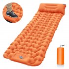 Camping Sleeping Pad Ultralight Mat With Built-in Foot Pump & Pillow Inflatable Sleeping Pads For Camping Backpacking Hiking orange