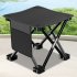 Camping Stool Portable Folding Stool 450 LBS Load Capacity Lightweight Slacker Chair For Outdoor Gardening black