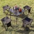 Camping Stool Portable Folding Stool 450 LBS Load Capacity Lightweight Slacker Chair For Outdoor Gardening black