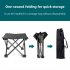 Camping Stool Portable Folding Stool 450 LBS Load Capacity Lightweight Slacker Chair For Outdoor Gardening black