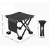 Camping Stool Portable Folding Stool 450 LBS Load Capacity Lightweight Slacker Chair For Outdoor Gardening black
