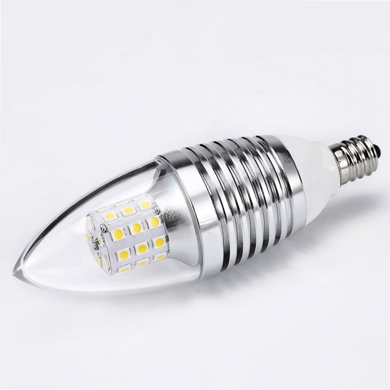 Candelabra LED Triac Dimmable Crystal Light Bulb 7-Wat Warm White Light Bulb,E12 Candelabra Base,110V,650 Lumens,2700-3200k LED Lights, Torpedo Shape,Thread Sliver