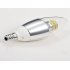 Candelabra LED Triac Dimmable Crystal Light Bulb 6 Wat Warm White Light Bulb E12 Candelabra Base 110V 550 Lumens 2700 3200k LED Lights  Torpedo Shape Sliver