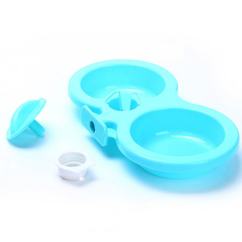 Candy Color Automatic Water Drinking Feeding Bowl for Dog Cat Pet Cage Hanging blue_small