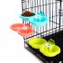 Candy Color Automatic Water Drinking Feeding Bowl for Dog Cat Pet Cage Hanging blue small