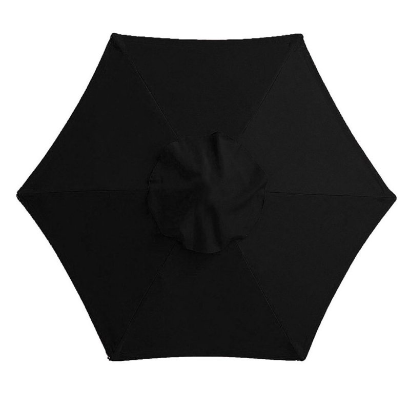 Canopy  Umbrella Replacement Sunshade Cover Waterproof Uv Protection Outdoor Replacement Cloth black_2 meters in diameter (suitable for 6-bone umbrella)