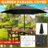 Canopy  Umbrella Replacement Sunshade Cover Waterproof Uv Protection Outdoor Replacement Cloth black 2 meters in diameter  suitable for 6 bone umbrella 