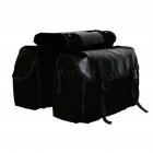 Canvas Bicycle Carrier Bag Rear Rack Trunk Bike Luggage Back Seat Pannier black_Free size