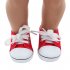 Canvas Shoes for 18 Inch Doll Shoes Reborn Dolls Shoes Doll for Girl Boots red