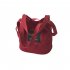 Canvas Single shoulder Bag Concise Fashionable Schoolbag Portable Light Messenger Bag Wine red