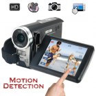 Capture Video in HD brilliance  Set the HD camcorder on motion detection and find out who was snooping around  Coming with two SD card slots for you to record h