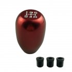 Car 5 Speed Gear Shift Knob Shifter Lever Stick with 3 Adapters red