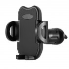 Car Air Vent Phone Holder Stand Mount 360 Degree Rotating Strong Clamp Air Vent Holder GPS Cell Phone Mount Cradle black