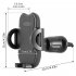 Car Air Vent Phone Holder Stand Mount 360 Degree Rotating Strong Clamp Air Vent Holder GPS Cell Phone Mount Cradle grey