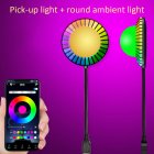 Car Ambient Light, Car LED Light With Clip, Built-in High Sensitivity Sound Sensitive Function, RGB Segmented Color Control, USB Light Gifts For Women, Men Round light + ambient light