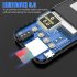 Car Audio Adapter FM Transmitter Music Receiver Wireless Extender Speaker With LED Screen Support TF Card black