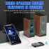 Car Audio Adapter FM Transmitter Music Receiver Wireless Extender Speaker With LED Screen Support TF Card black