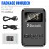 Car Audio Adapter FM Transmitter Music Receiver Wireless Extender Speaker With LED Screen Support TF Card black