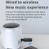 Car Audio Adapter Transmitter Music Receiver Wireless Extender Speaker With Built In Microphone Hand Free Calling 3 5MM Port black