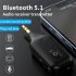 Car Audio Adapter Transmitter Music Receiver Wireless Extender Speaker With Built In Microphone Hand Free Calling 3 5MM Port black