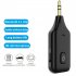 Car Audio Adapter Transmitter Music Receiver Wireless Extender Speaker With Built In Microphone Hand Free Calling 3 5MM Port black