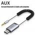 Car Audio Cable Usb Bluetooth Aux Adapter 3 5mm Jack Receiver Transmitter Dongle Handsfree kIT silver gray
