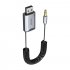 Car Audio Cable Usb Bluetooth Aux Adapter 3 5mm Jack Receiver Transmitter Dongle Handsfree kIT silver gray