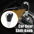 Car Automatic Gear  Stick  Shift  Knob Shift Lever Handle Compatible For Corolla Camry Prius black + silver