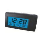 Car Automobile Digital Clock Mini Auto Watch Automotive Month Date Thermometer Backlight Decoration Ornament Temperature Meter