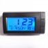 Car Automobile Digital Clock Mini Auto Watch Automotive Month Date Thermometer Backlight Decoration Ornament Temperature Meter