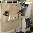 Car Back Seat Felt Multi Pocket Hanging Storage Bag Organiser Car Seat Back Bag Auto Travel Holder Car Accessories Beige_1 pc