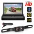Car Backup Camera Reverse Rear View Camera with 4 3 Inch Foldable Monitor HD 170   Wide Angle Black
