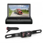 Car Backup Camera Reverse Rear View Camera with 4.3 Inch Foldable Monitor