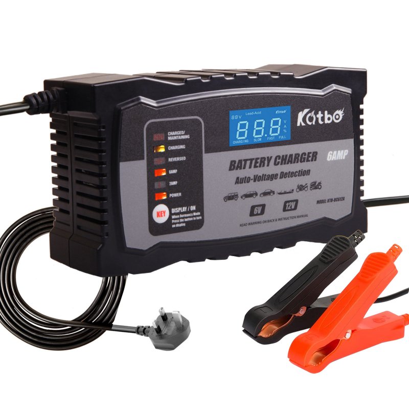 Car Battery Charger 6v12v2a6a Lead-acid Battery Charger Maintainer Intelligent