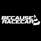 Car Because Racecar Sticker Letters Pattern Funny Reflective Decals