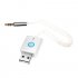 Car Bluetooth 5 0 Adapter 3 5mm Audio Aux Receiver Transmitter Bluetooth Handsfree Kit White