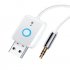 Car Bluetooth 5 0 Adapter 3 5mm Audio Aux Receiver Transmitter Bluetooth Handsfree Kit White