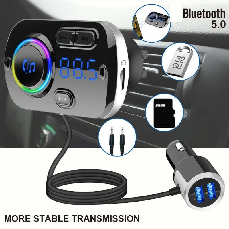 Car Bluetooth Fm Transmitter Car Usb Charger Mp3 Player Audio Player Boxed