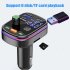 Car Bluetooth Mp3 Fm Transmitter With Usb Charging Port Display Adapter black