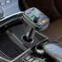 Car Bluetooth Mp3 Fm Transmitter With Usb Charging Port Display Adapter black